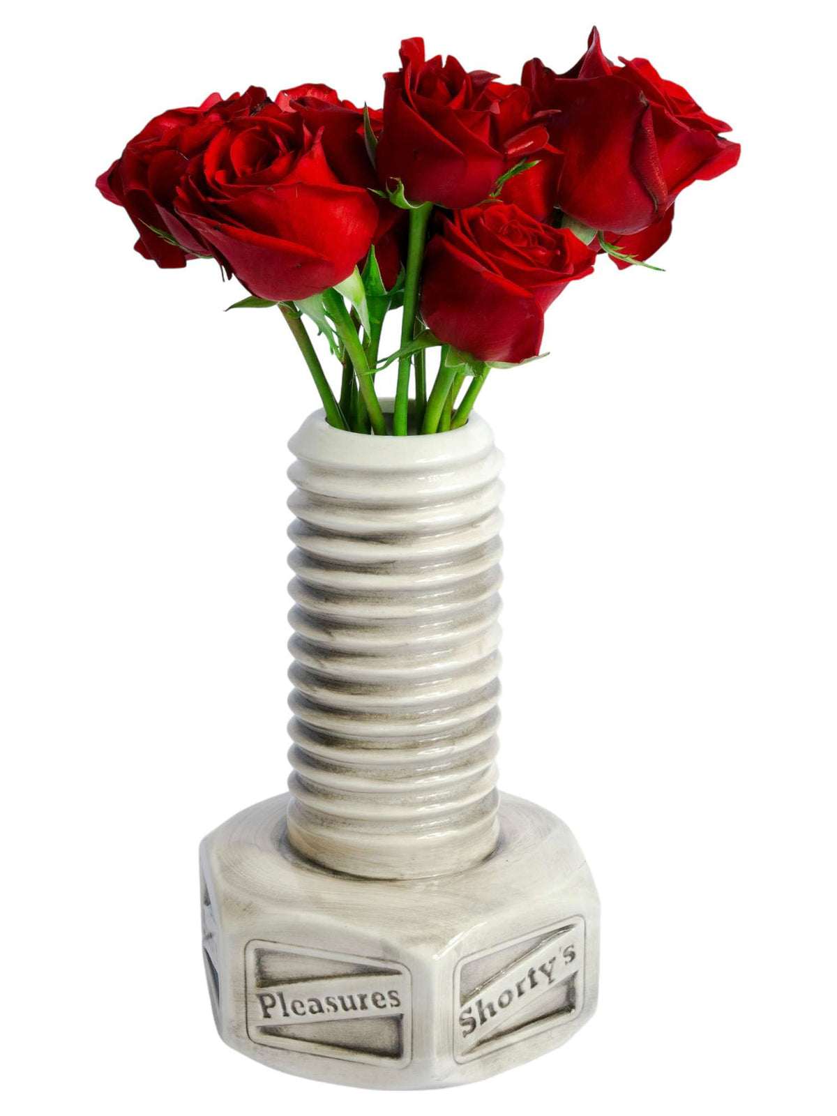 Pleasures x Shorty's Bolt ceramic chamber vaso in ceramica a forma di bullone - off white