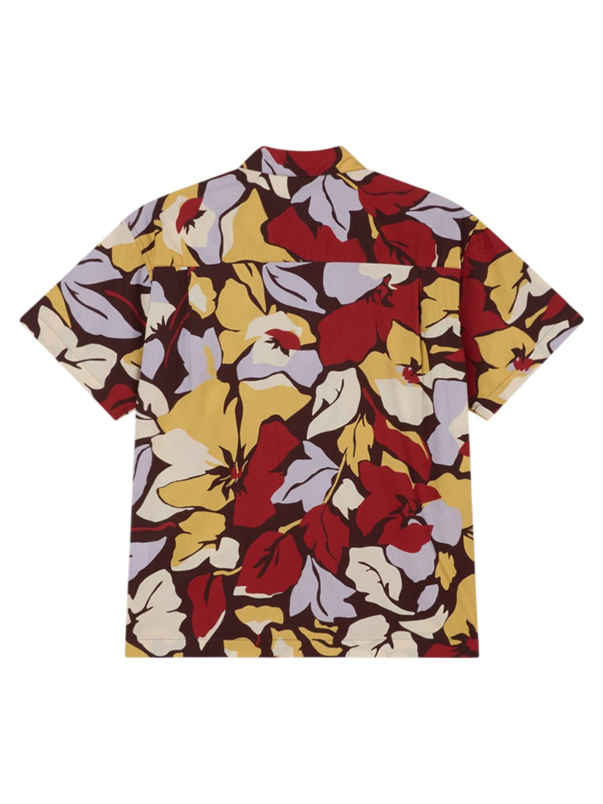 Obey Maxwell cuban shirt camicia hawaiana maniche corte - chocolate multi