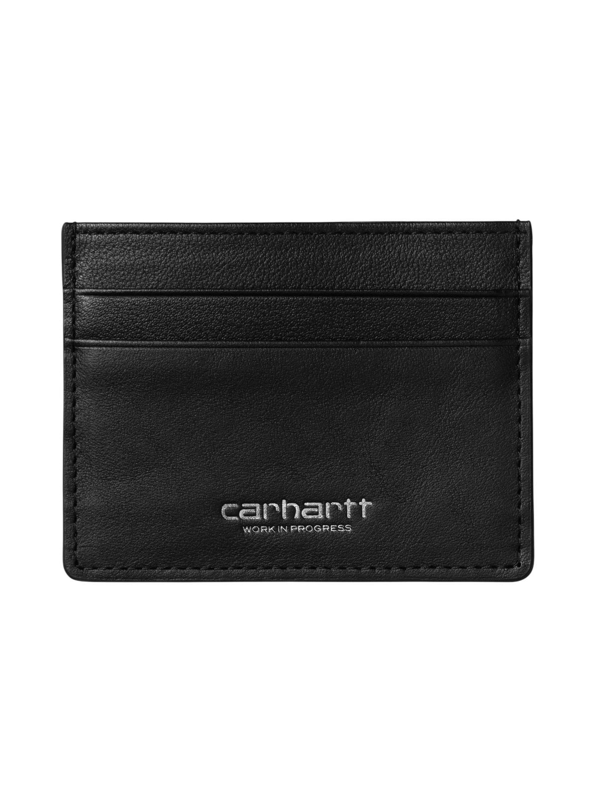 Carhartt Wip Vegas Cardholder portacarte in pelle - Black / Silver