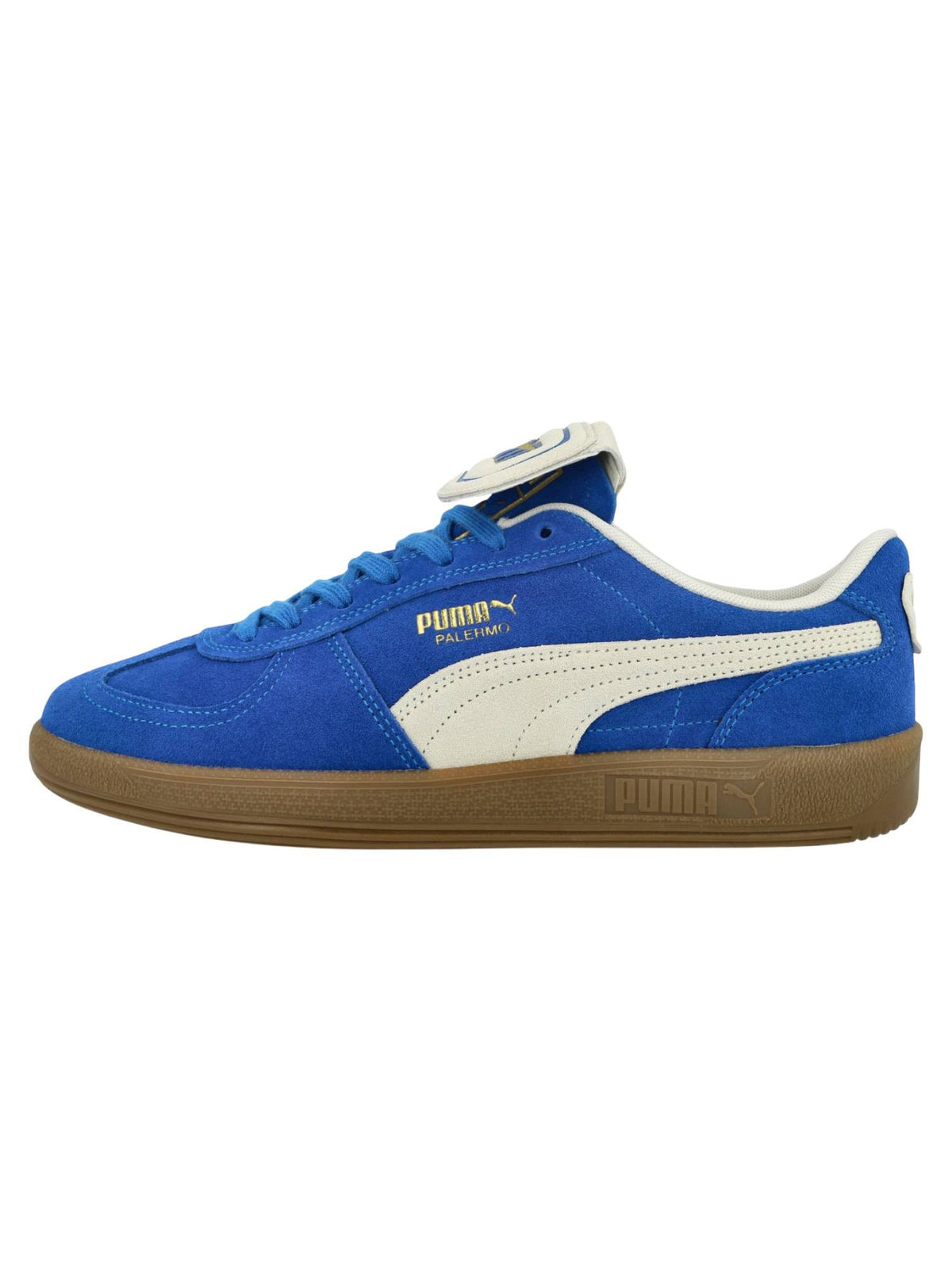 Puma Palermo Vintage premium suede sneakers basse in pelle - Vivid Blue/Warm white