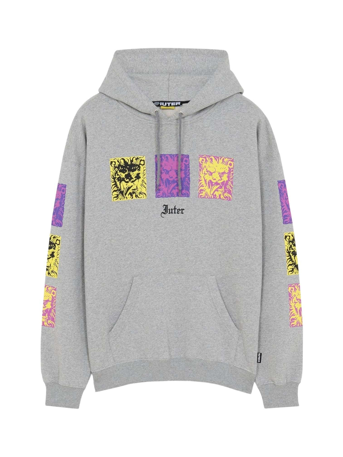 Iuter Kings Hoodie felpa con cappuccio leggera - light grey