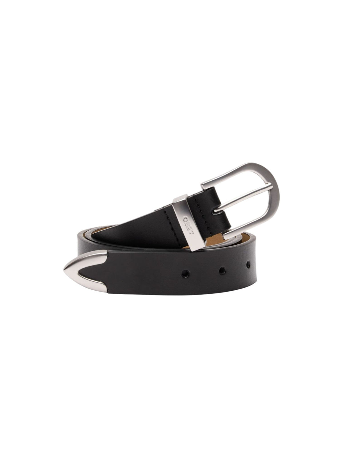 Obey Classic leather belt cintura in vera pelle - black