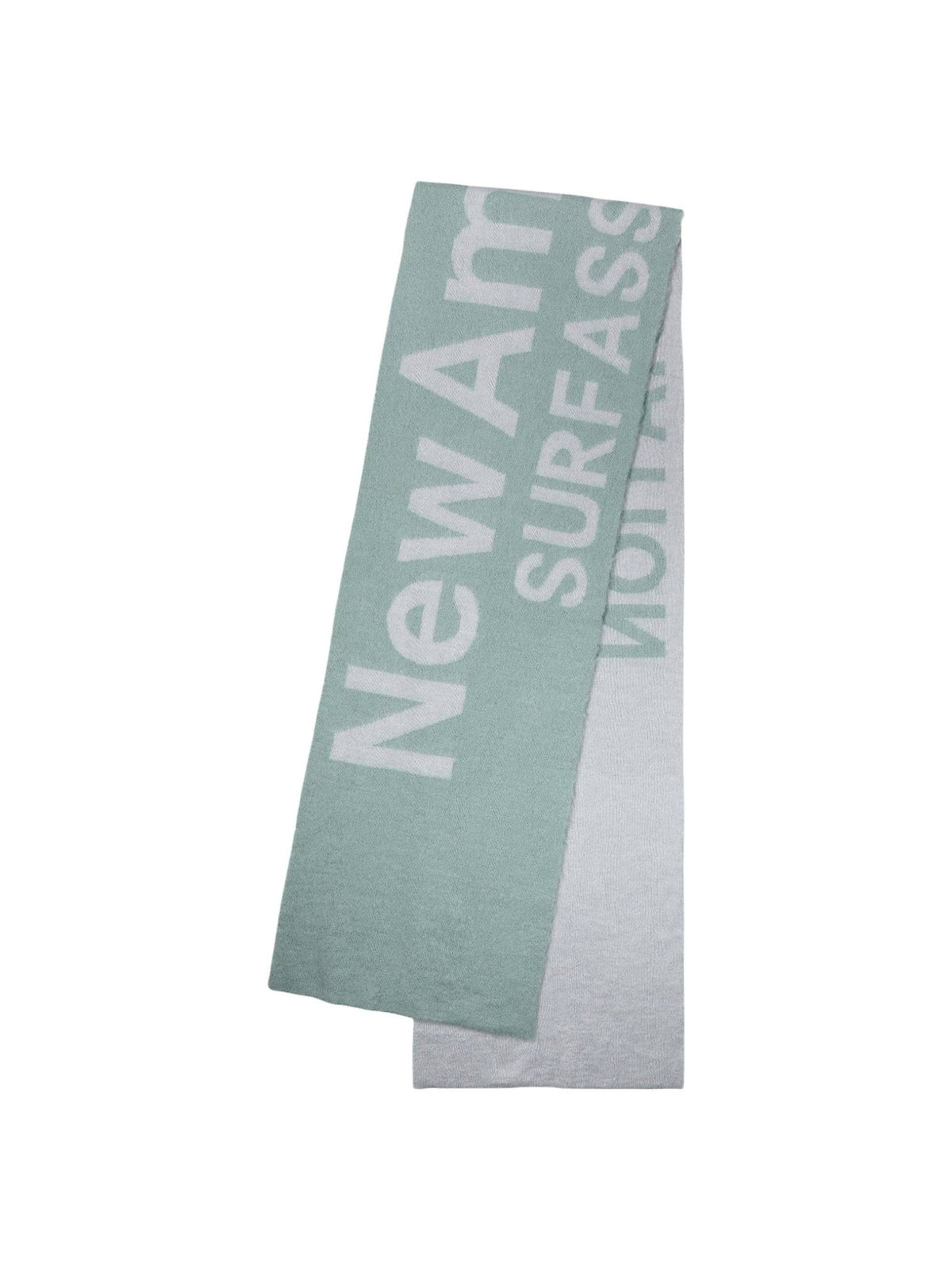 New Amsterdam surf Association Fuzzy name scarf sciarpa - denim blue/bleached