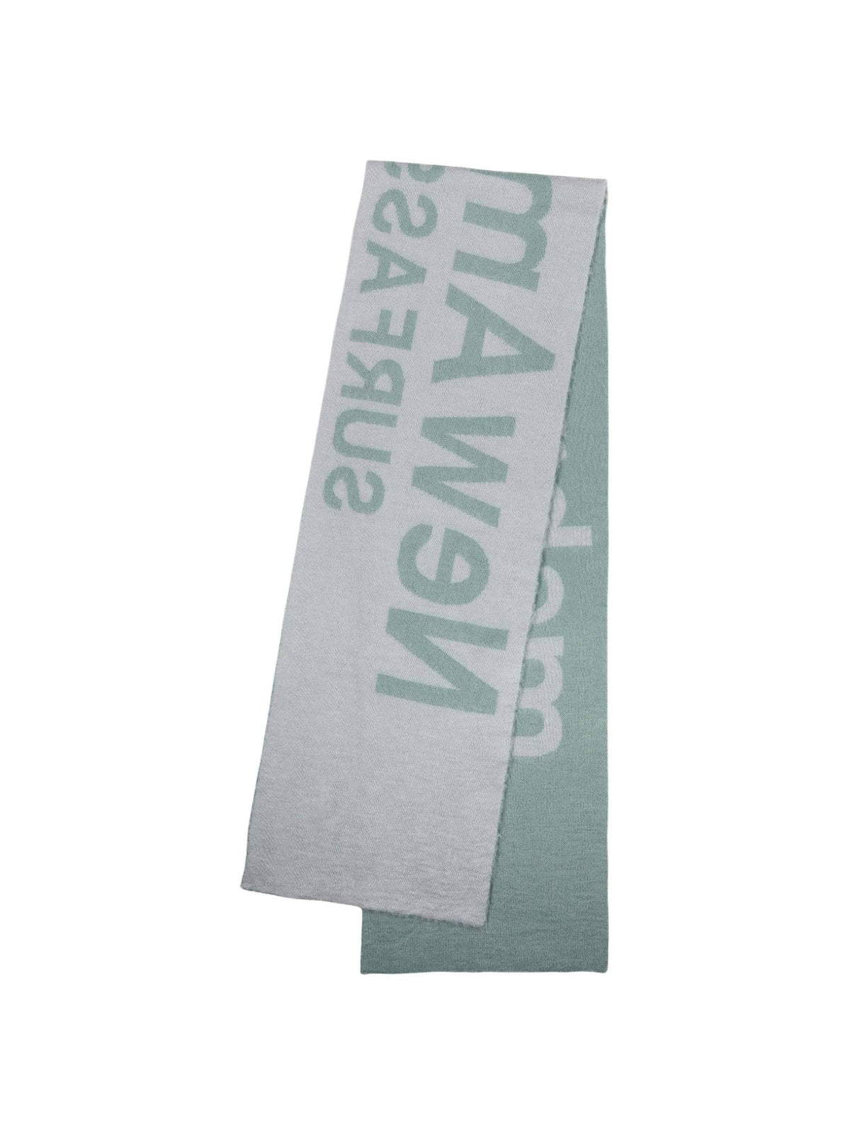 New Amsterdam surf Association Fuzzy name scarf sciarpa - denim blue/bleached