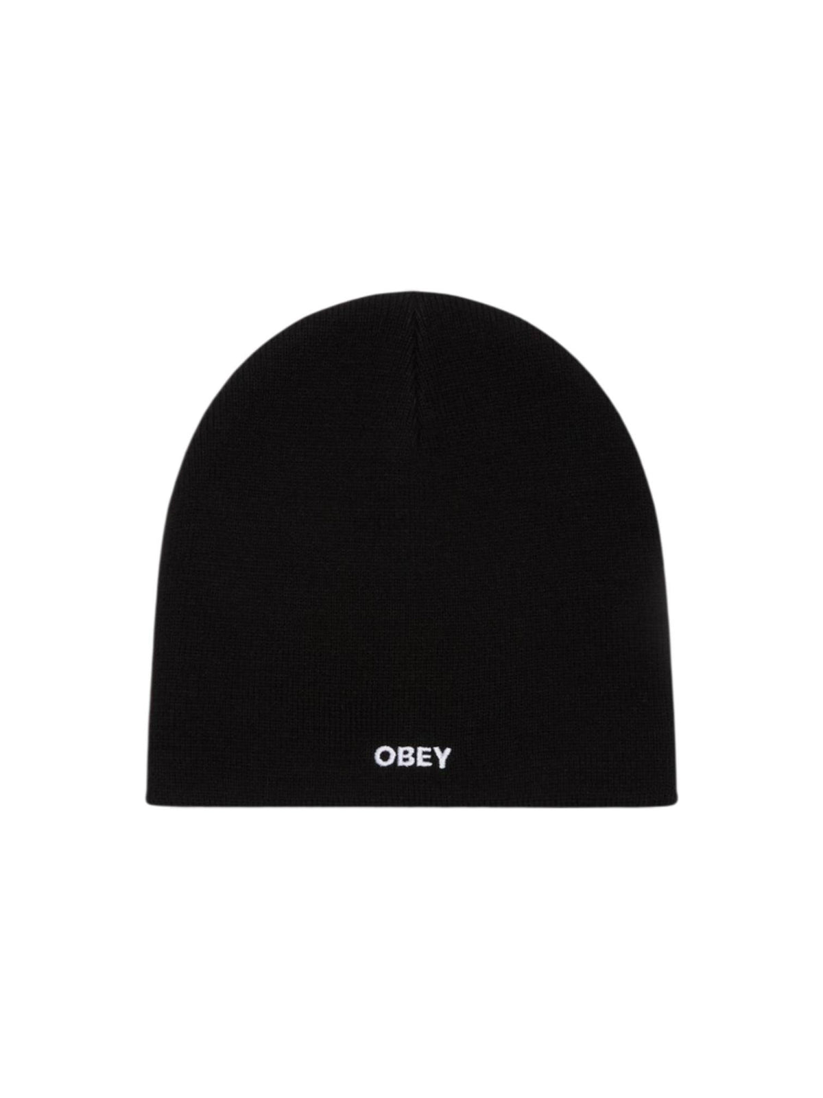 Obey bold king beanie cappellino invernale senza risvolto - black