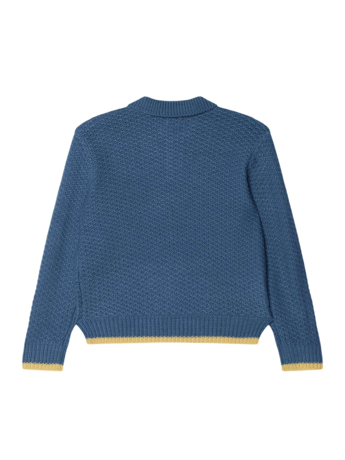 Obey Loreto Polo knit sweater maglioncino in lana con colletto - Captains blue multi