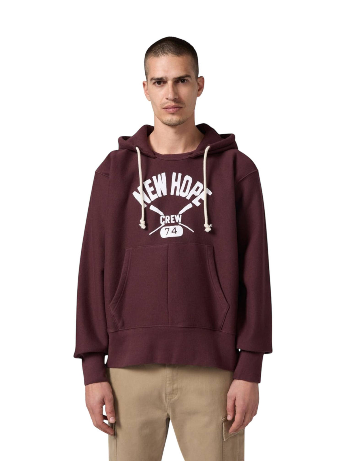 Champion Archive Lighthouse Hooded sweater felpa heritage collegiale con cappuccio - brown