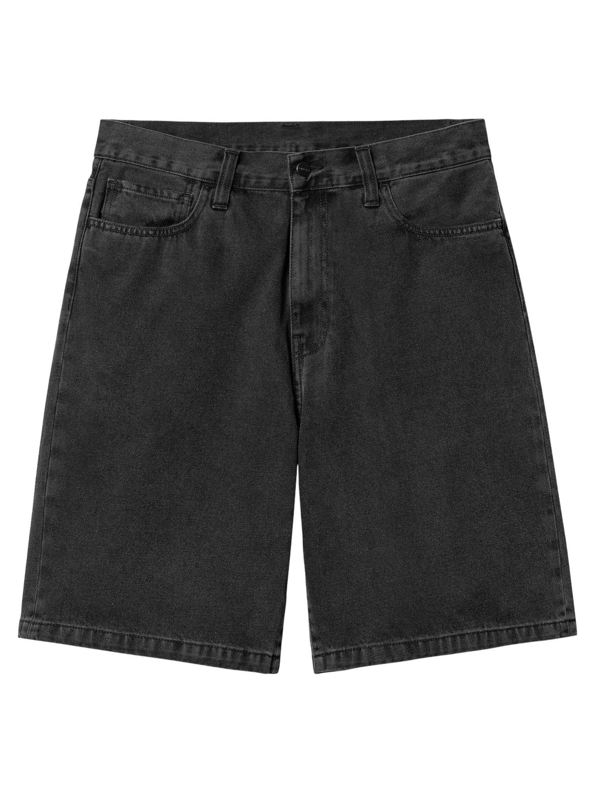 Carhartt Wip Landon short di jeans gamba larga - Black stone washed