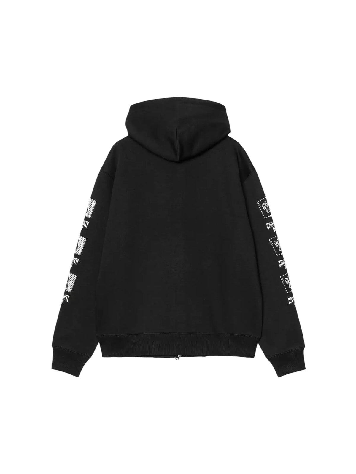 Carhartt Wip Hooded Playing cards sweat jacket felpa con zip e cappuccio - Black