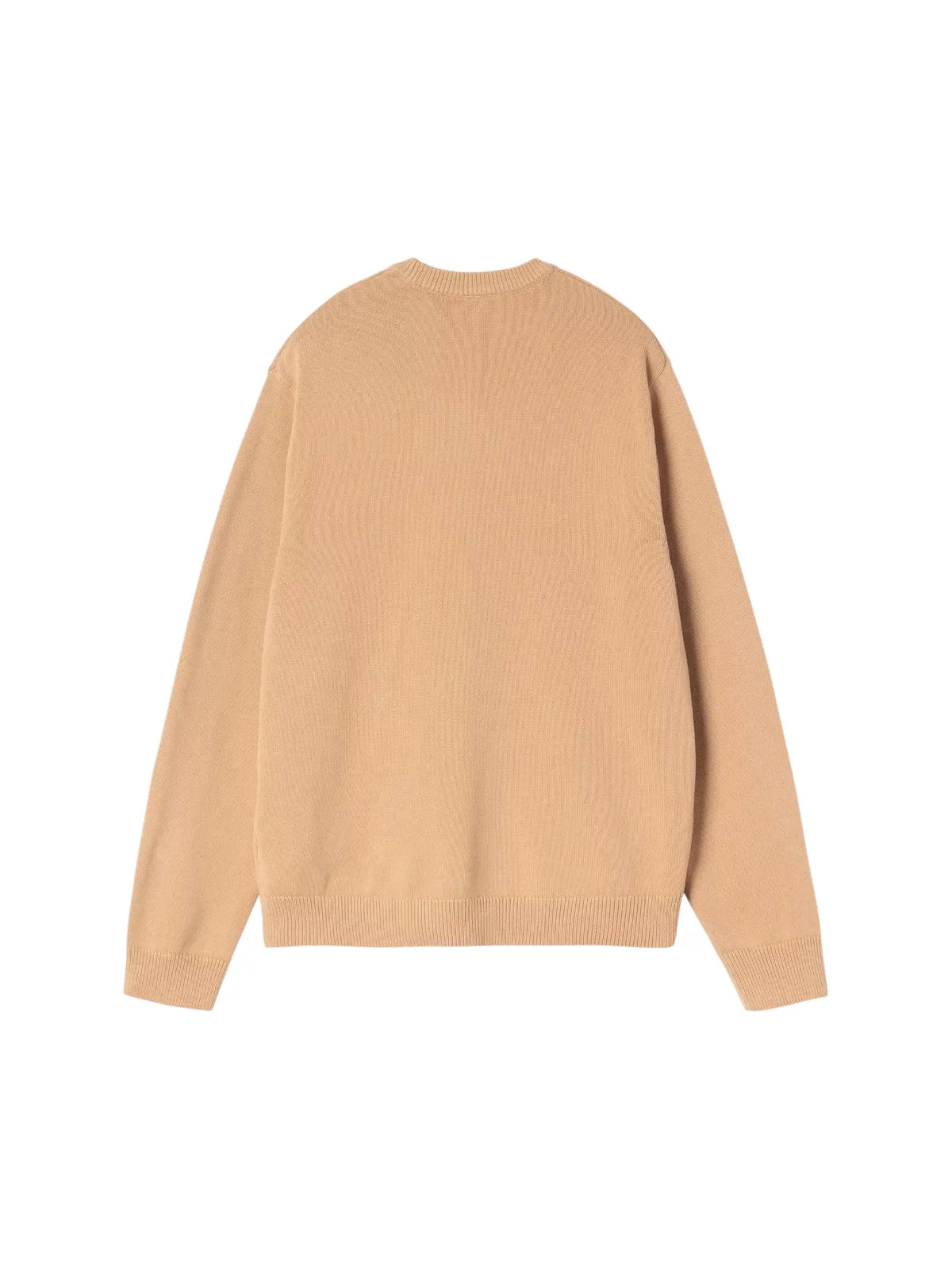 Carhartt Wip Kori Sweater maglioncino in cotone da uomo - Dusty H Brown garment dyed