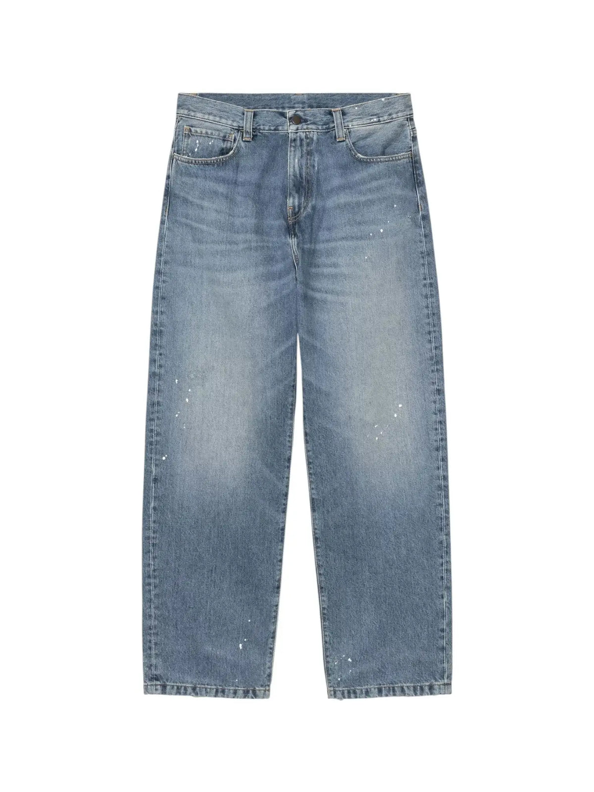 Carhartt Wip Landon Pants jeans gamba larga con schizzi di vernice - Blue destroy washed splatter