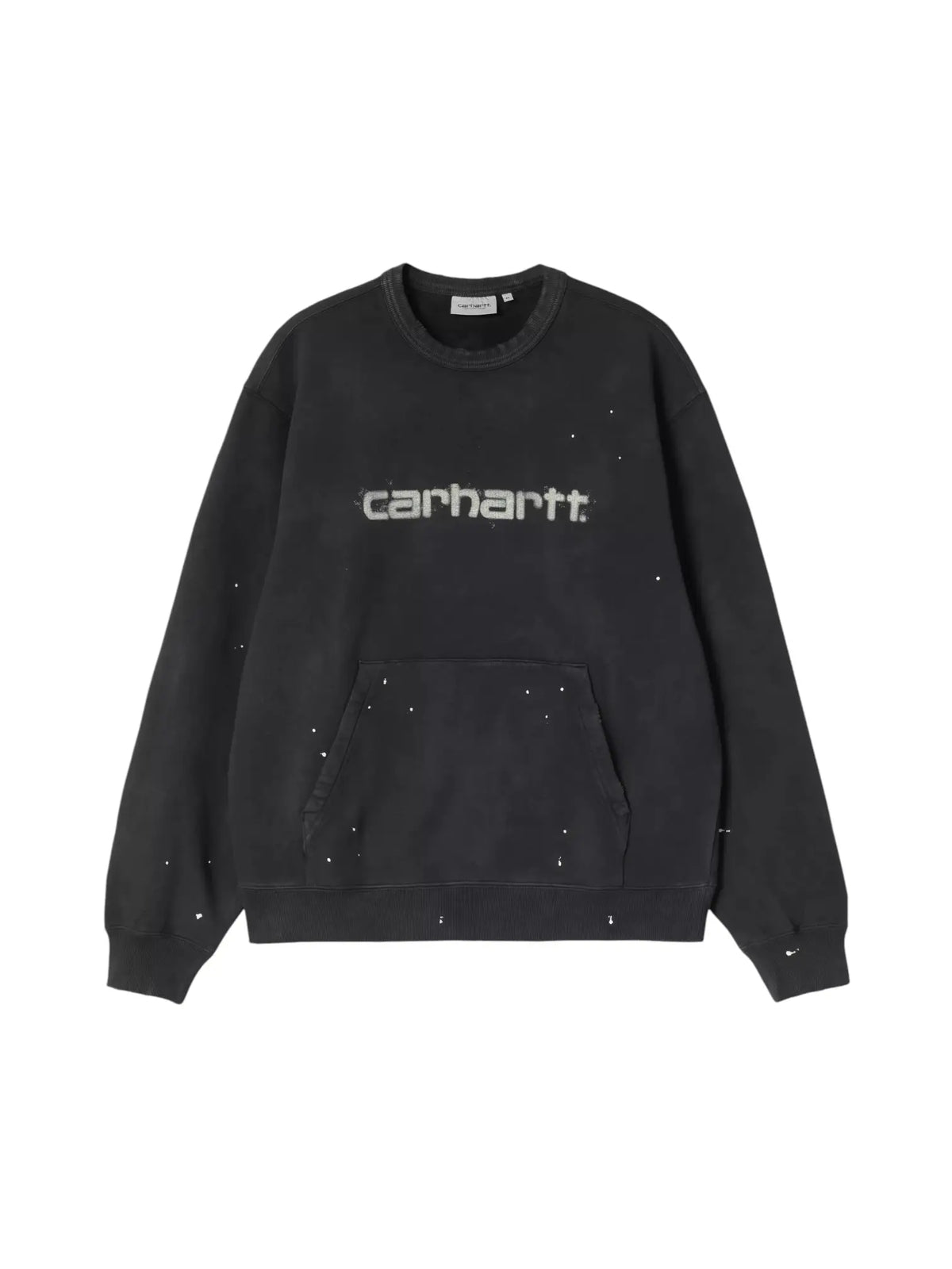 Carhartt Wip Painter sweatshirt felpa girocollo con schizzi di vernice - Black destroy washed splatter