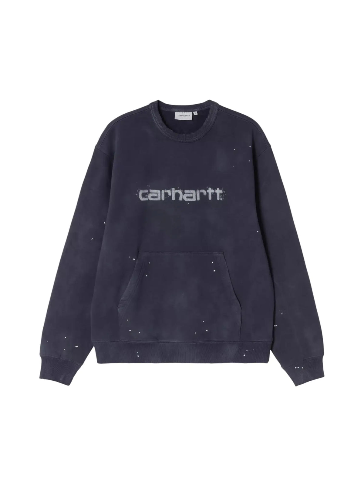 Carhartt Wip Painter sweatshirt felpa girocollo con schizzi di vernice - Dark Navy destroy washed splatter