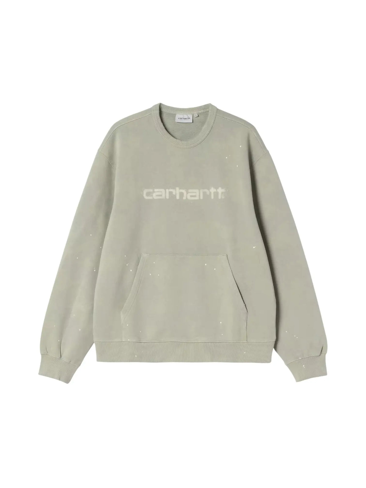 Carhartt Wip Painter sweatshirt felpa girocollo con schizzi di vernice - Shady green destroy washed splatter