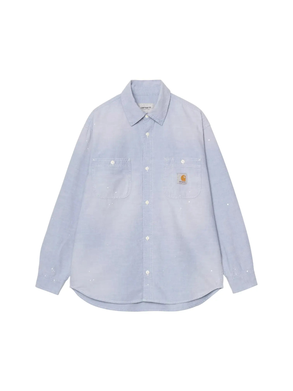 Carhartt Wip L/S Painter Shirt camicione maniche lunghe con schizzi di vernice - Blue worn used splatter