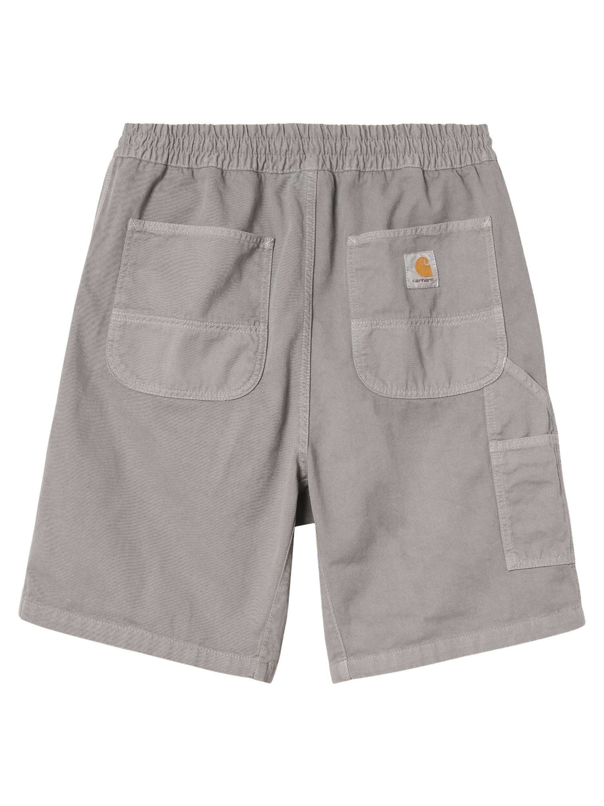 Carhartt Wip Flint short in cotone gamba larga con elastico in vita - Yosemite garment dyed