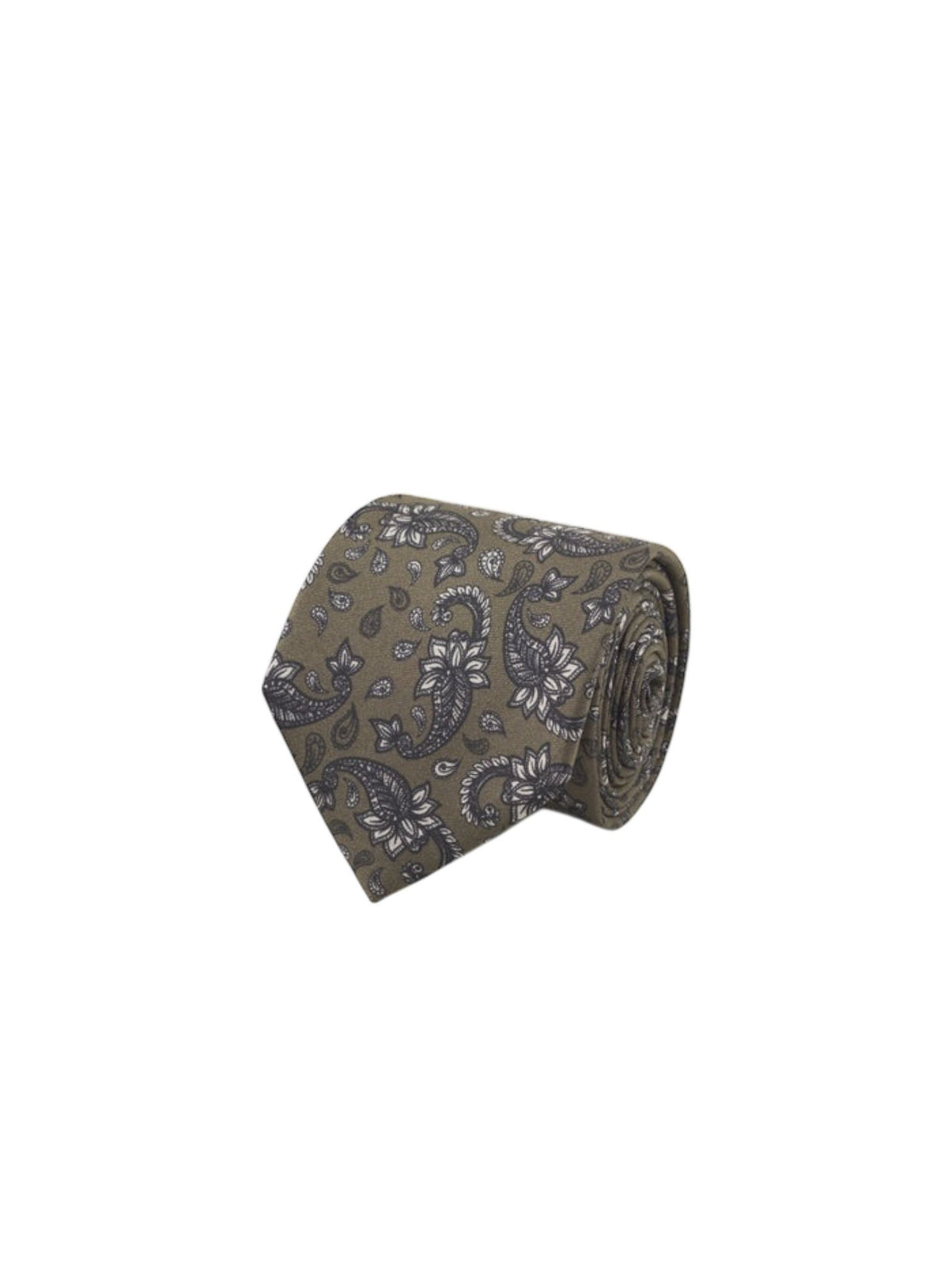 Les Deux Paisley tie cravatta in seta - teak brown