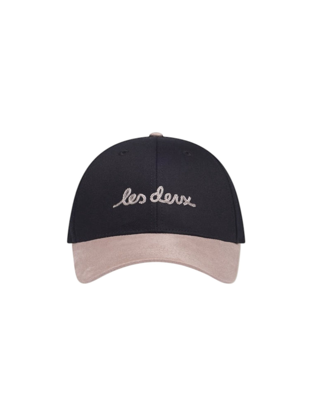Les Deux Brad Contrast Suede Baseball Cap cappellino con visiera - black