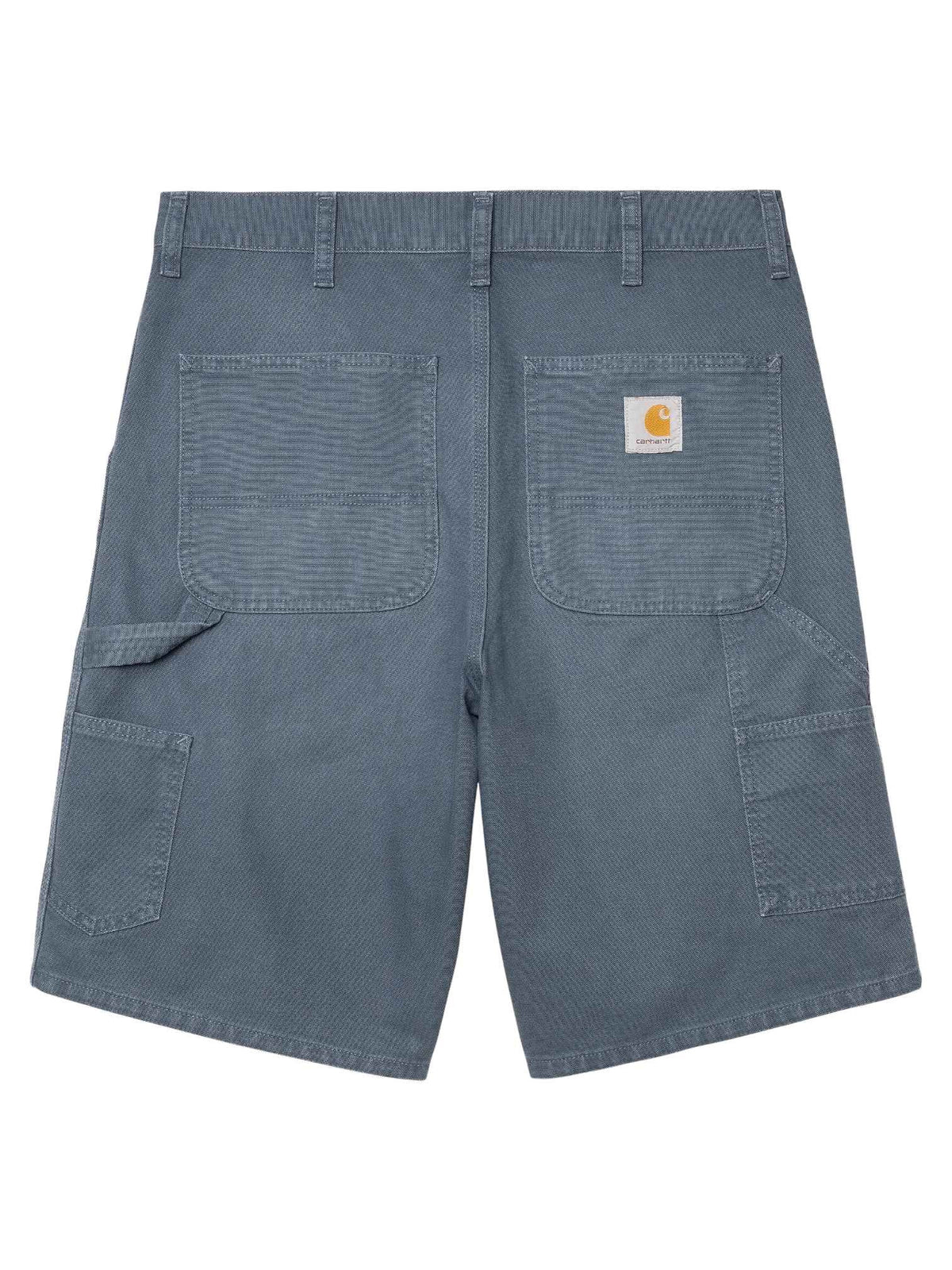 Carhartt Wip Single knee short gamba larga in canvas slavato - Dusky Blue stone washed