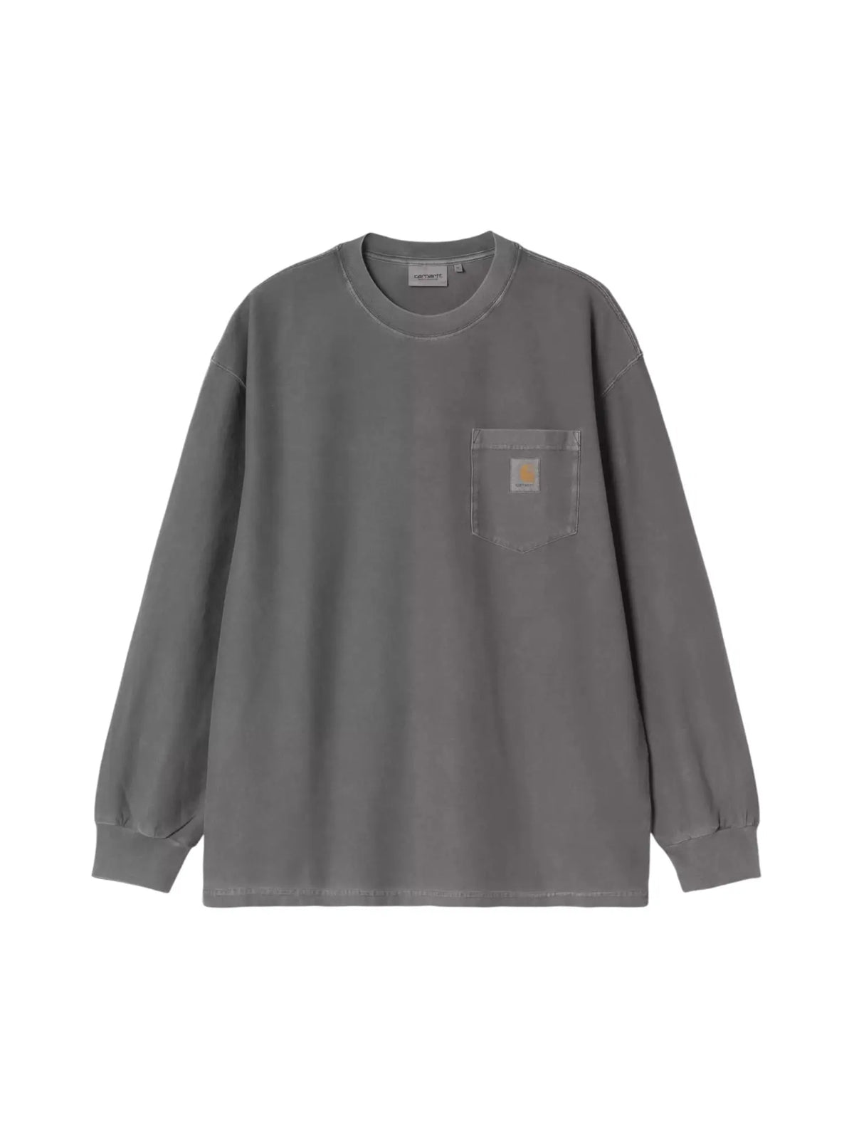 Carhartt Wip L/S Loose Pocket T-Shirt maniche lunghe con taschino - Black garment dyed