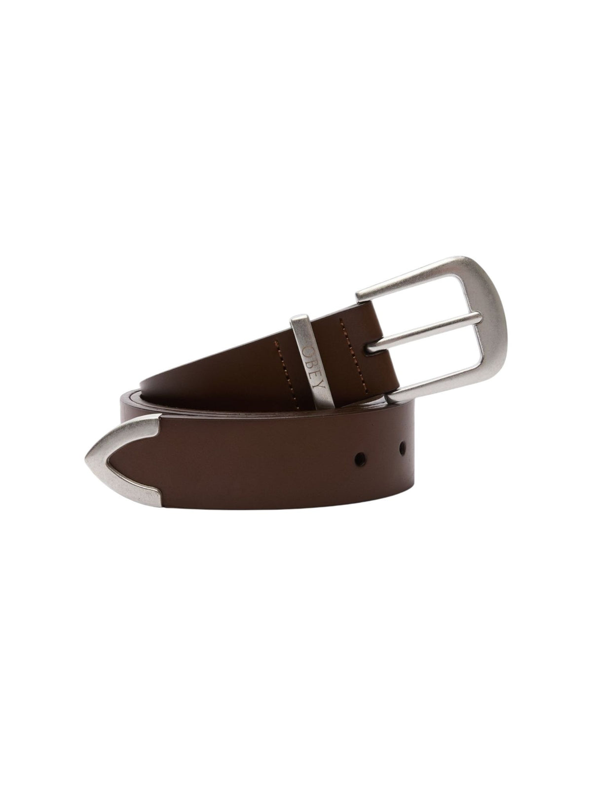 Obey Leather belt cintura da uomo in pelle - brown