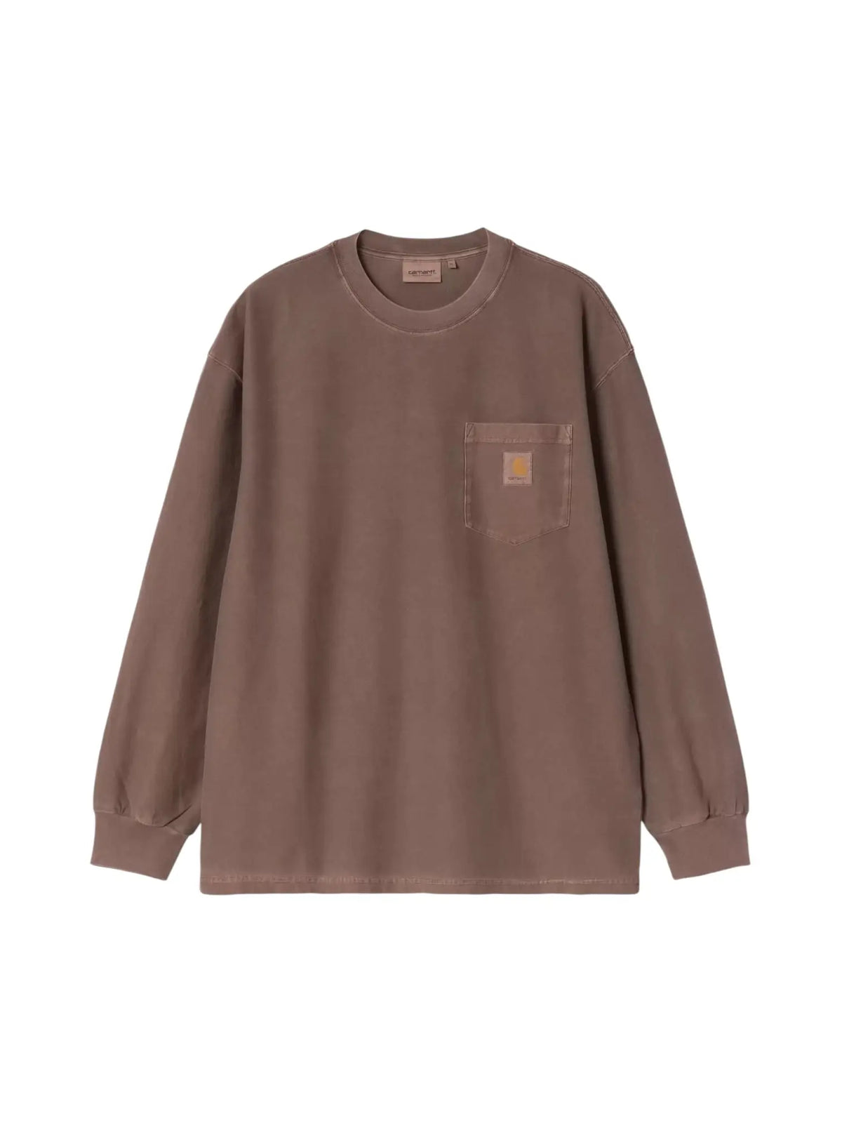 Carhartt Wip L/S Loose Pocket T-Shirt maniche lunghe con taschino - Tobacco garment dyed
