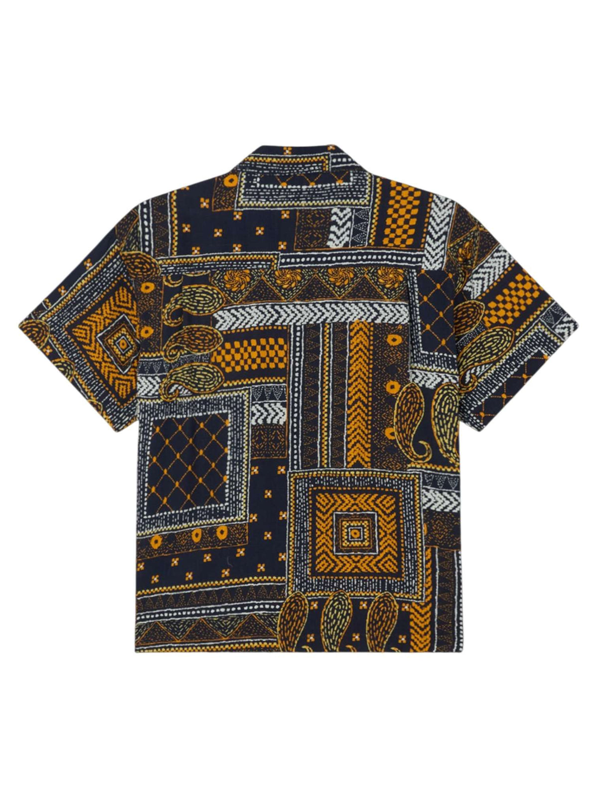 Obey Archie cuban shirt camicia maniche corte - navy multi