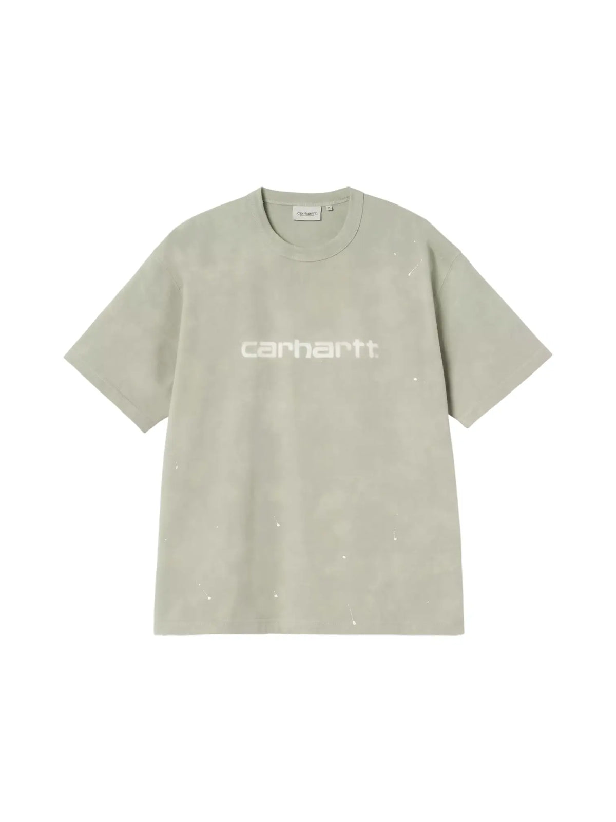 Carhartt Wip S/S Painter T-Shirt con schizzi di vernice - Shady Green destroy wash splatter
