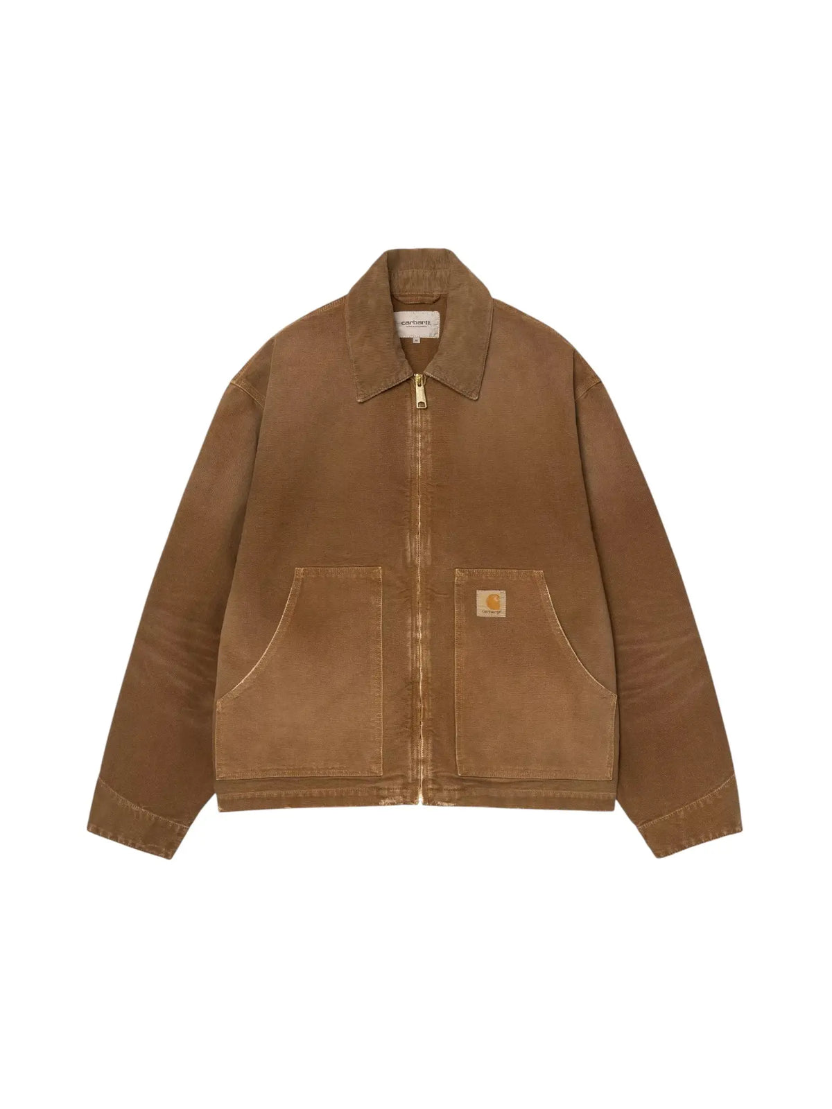 Carhartt Wip OG Arcan Jacket giacca cropped con colletto - Hamilton Brown / Hamilton destroy washed