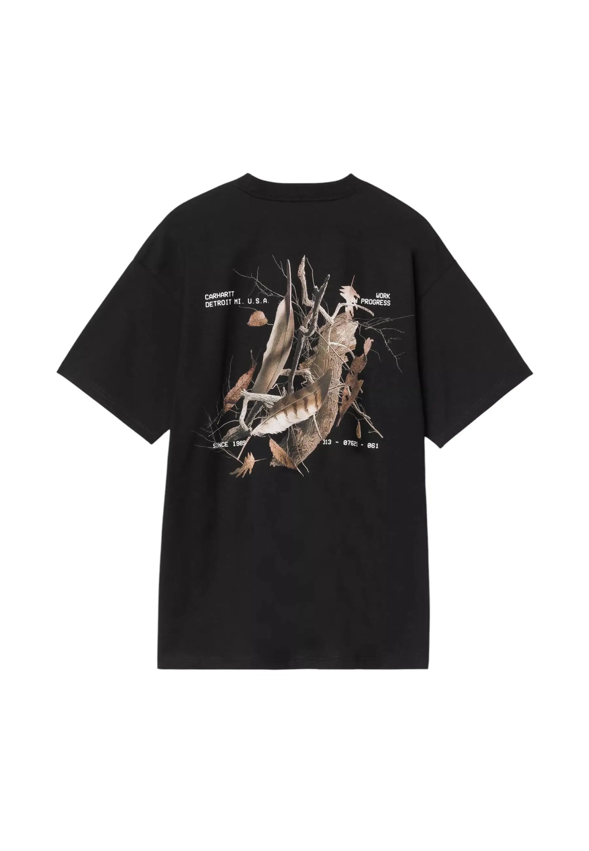 Carhartt Wip S/S Feather Progress T-Shirt con grafica - Black