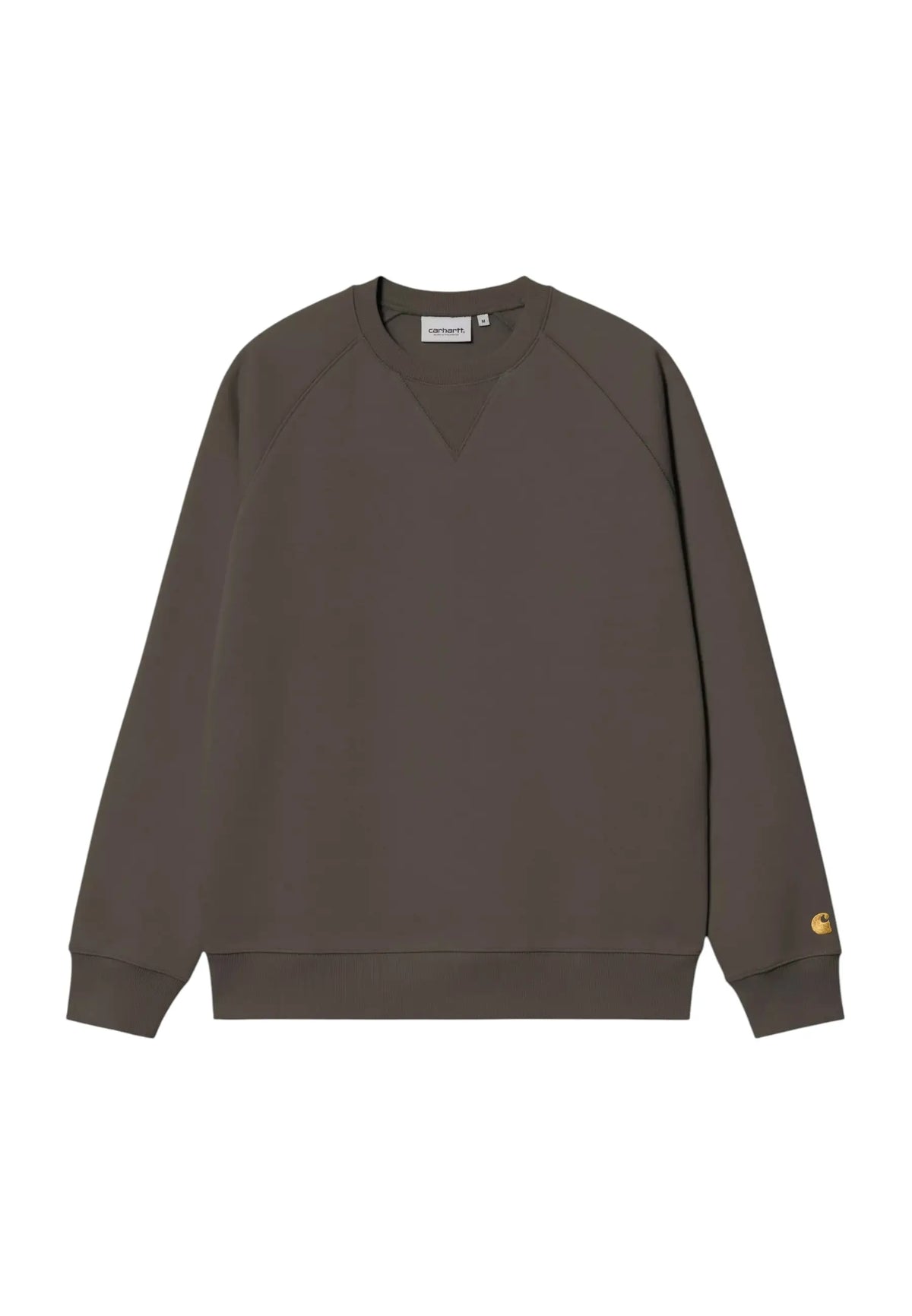 Carhartt Wip Chase Sweatshirt felpa girocollo - Shungite / Gold