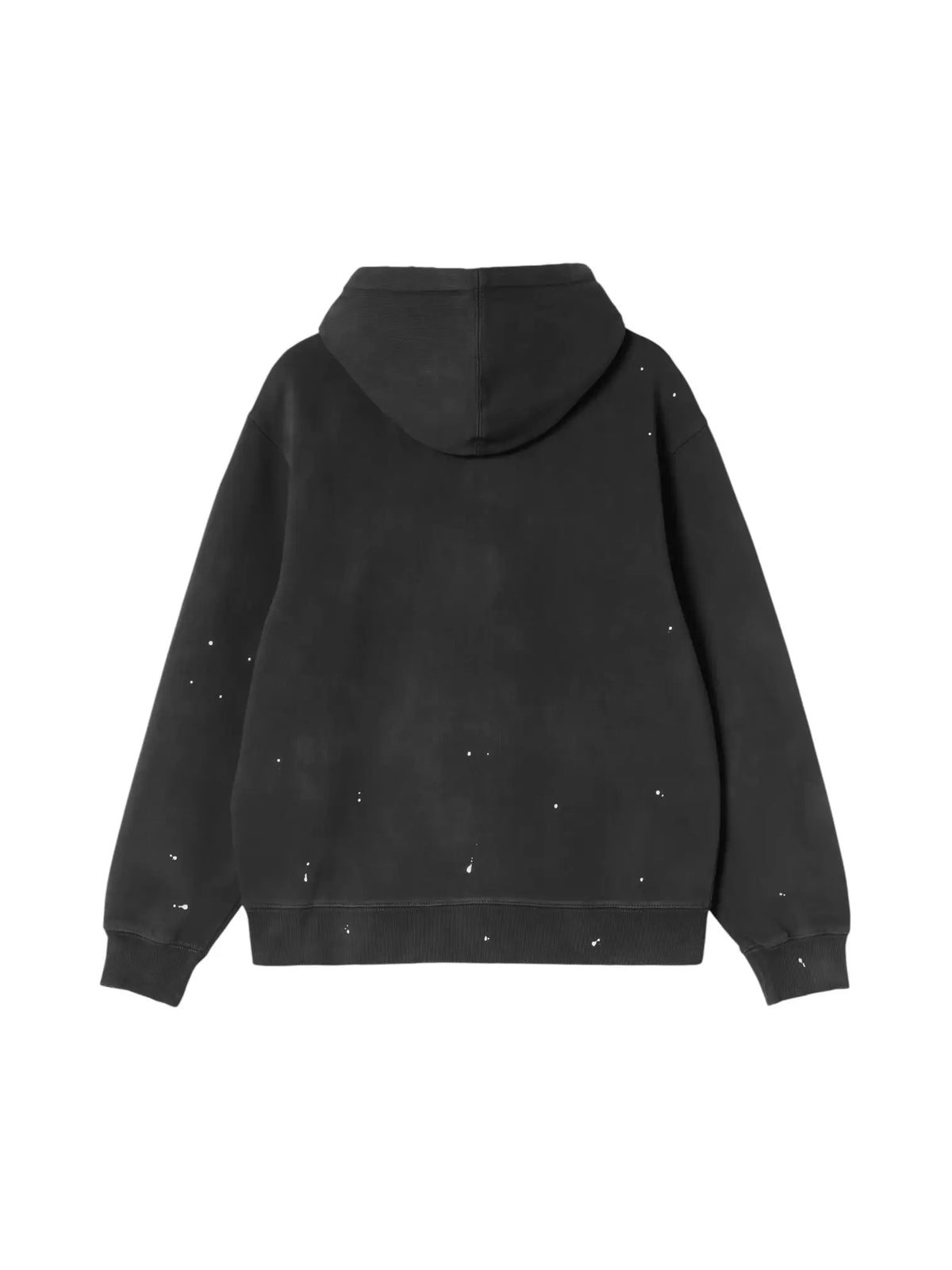 Carhartt Wip Hooded Painter sweat jacket felpa con zip e cappuccio con schizzi di vernice - Black destroy washed splatter