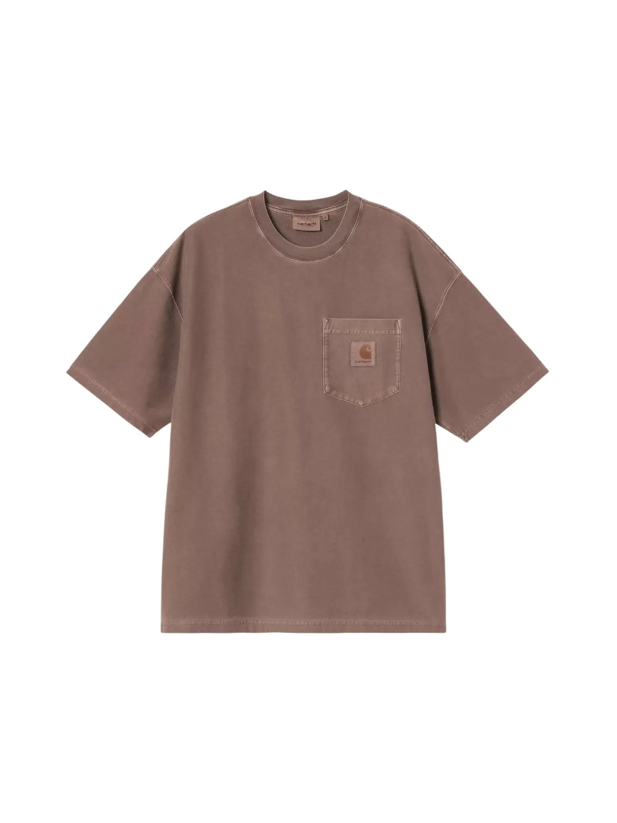 Carhartt Wip S/S Loose Pocket T-Shirt con taschino - Tobacco garment dyed