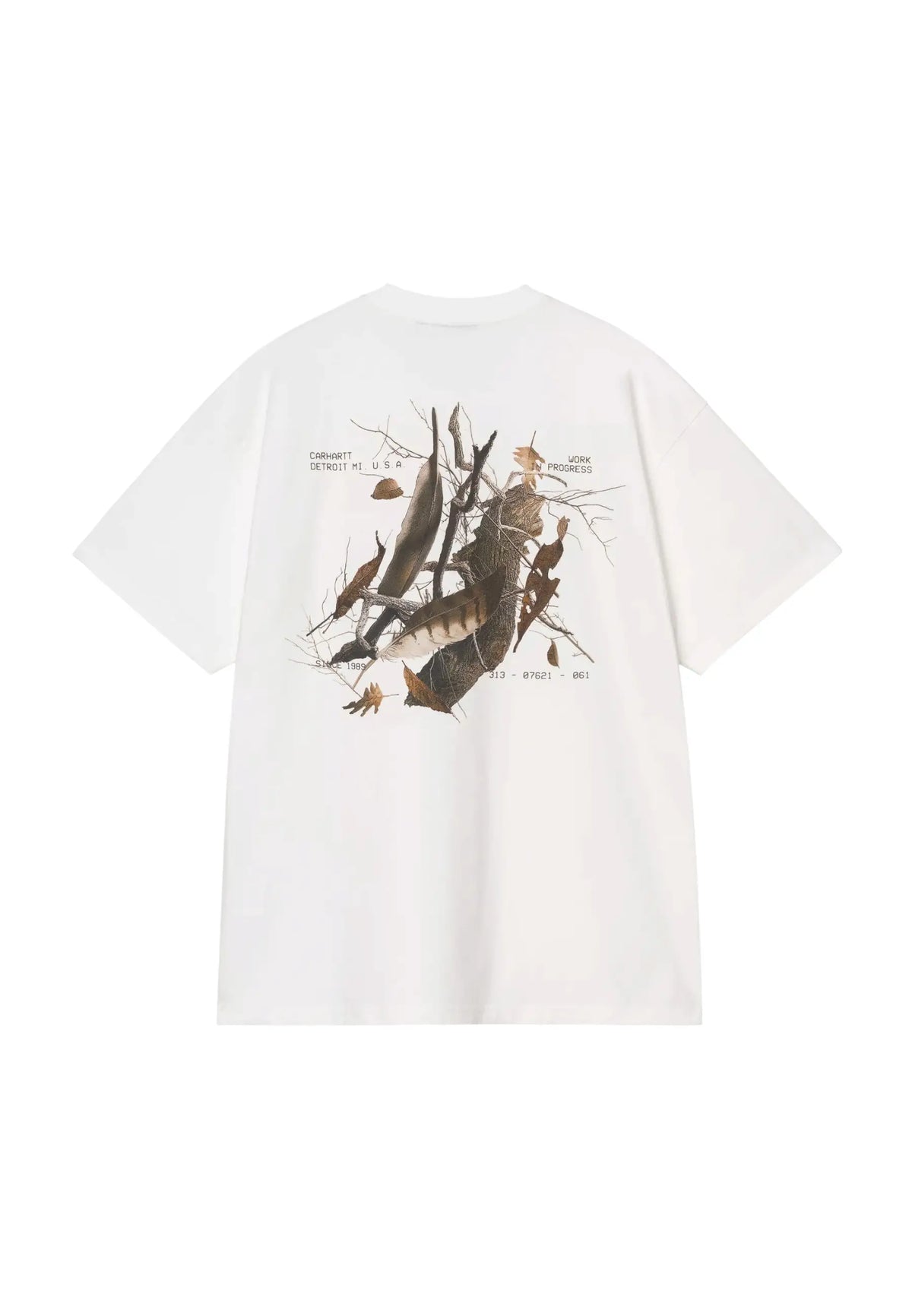 Carhartt Wip S/S Feather Progress T-Shirt con grafica - White