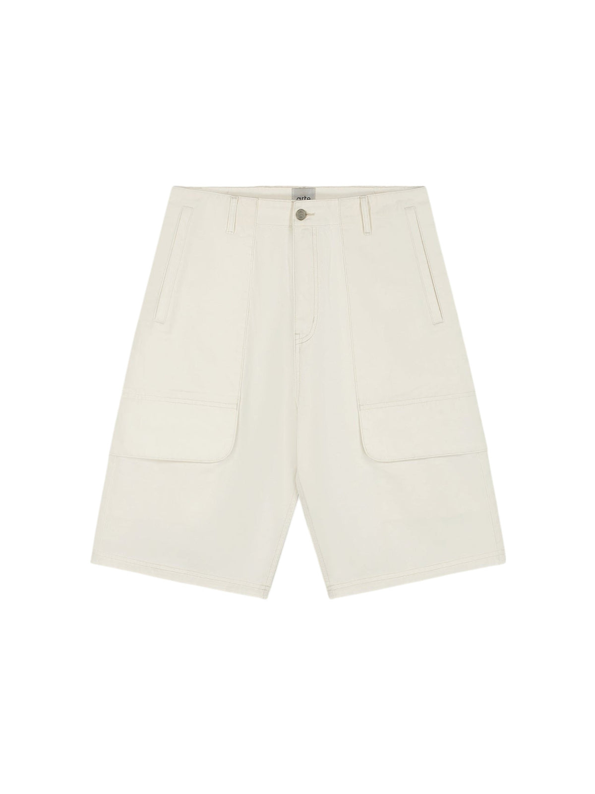 Arte Antwerp Canvas Cargo Shorts pantaloncini corti in canvas con tasconi - cream