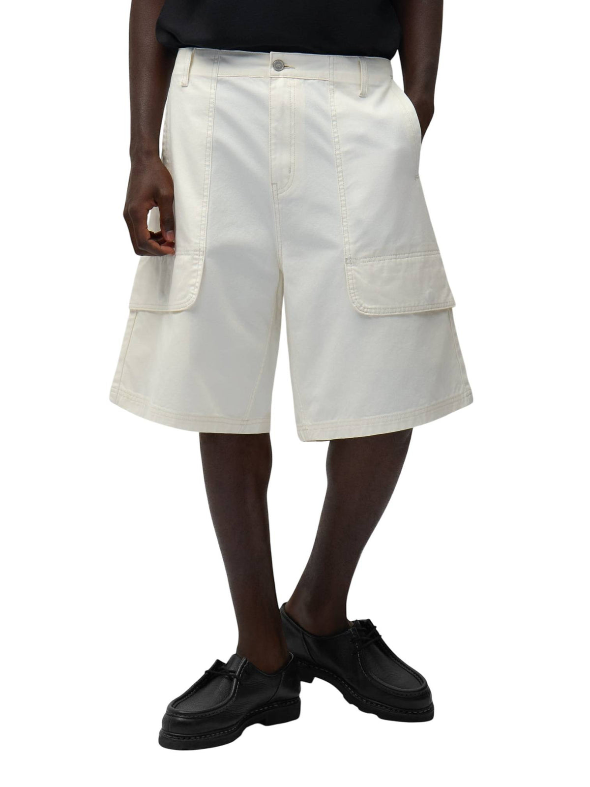Arte Antwerp Canvas Cargo Shorts pantaloncini corti in canvas con tasconi - cream