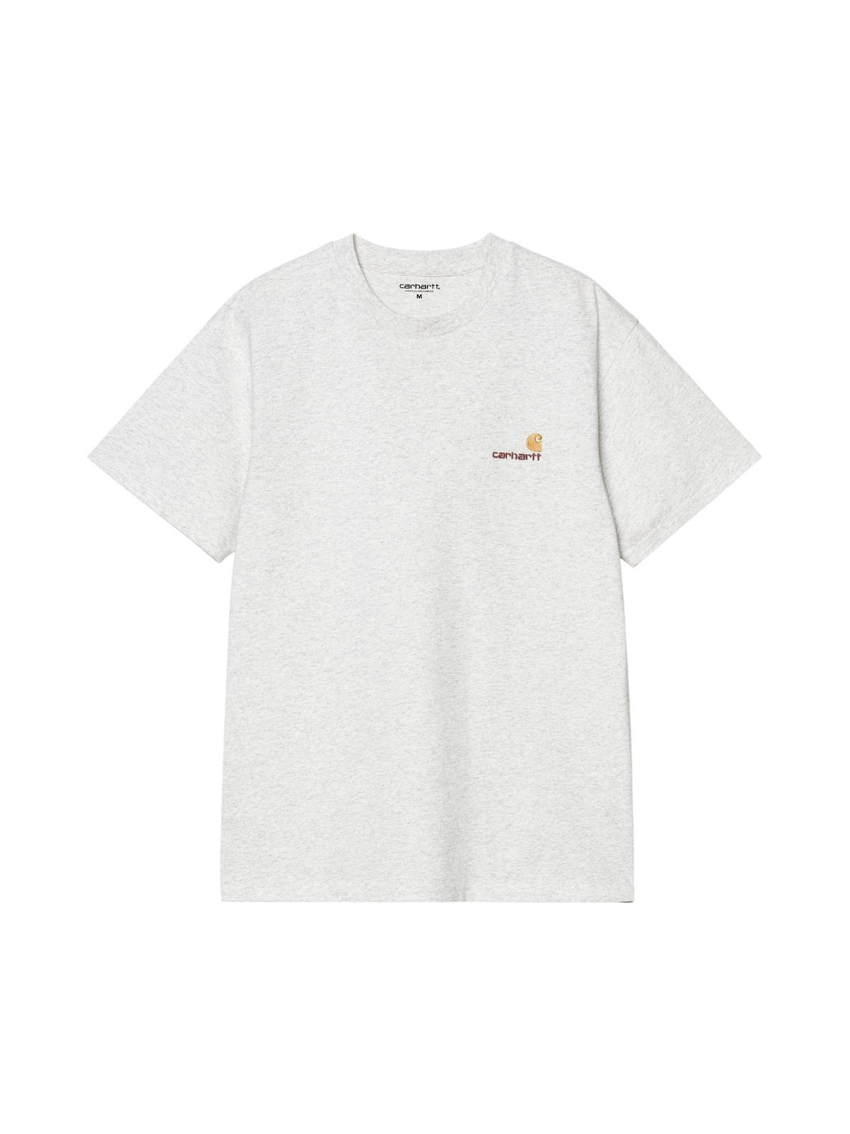 Carhartt Wip American Script T-Shirt basica con logo ricamato - Ash heather