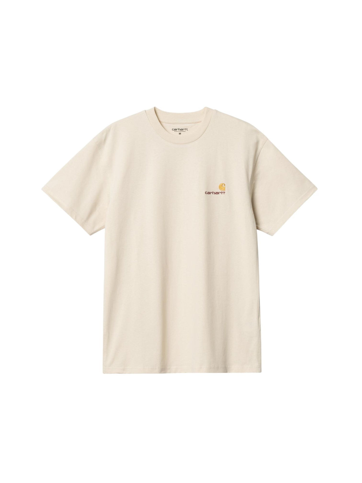 Carhartt Wip American Script T-Shirt basica con logo ricamato - Natural