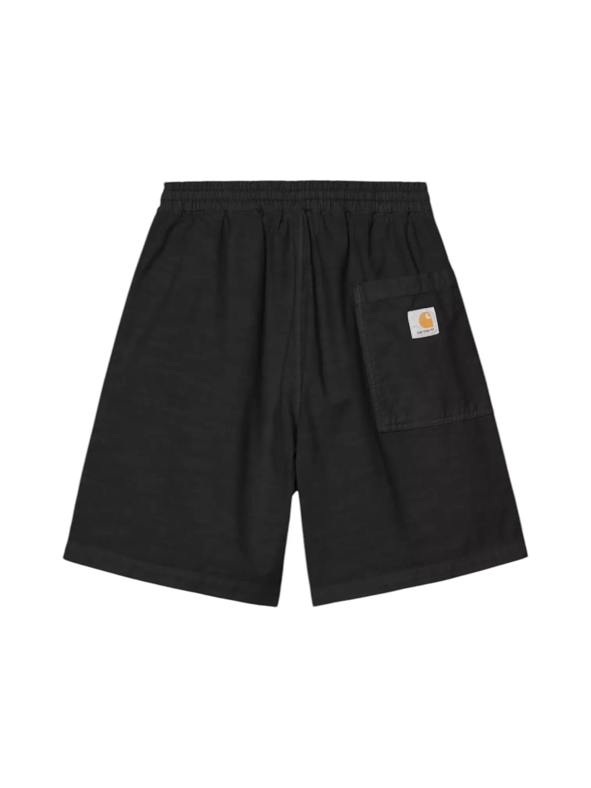 Carhartt Wip Rainer Shorts bermuda in cotone con elastico in vita - black garment dyed