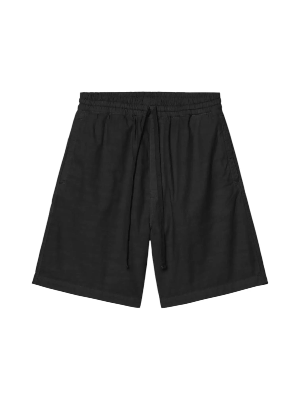 Carhartt Wip Rainer Shorts bermuda in cotone con elastico in vita - black garment dyed