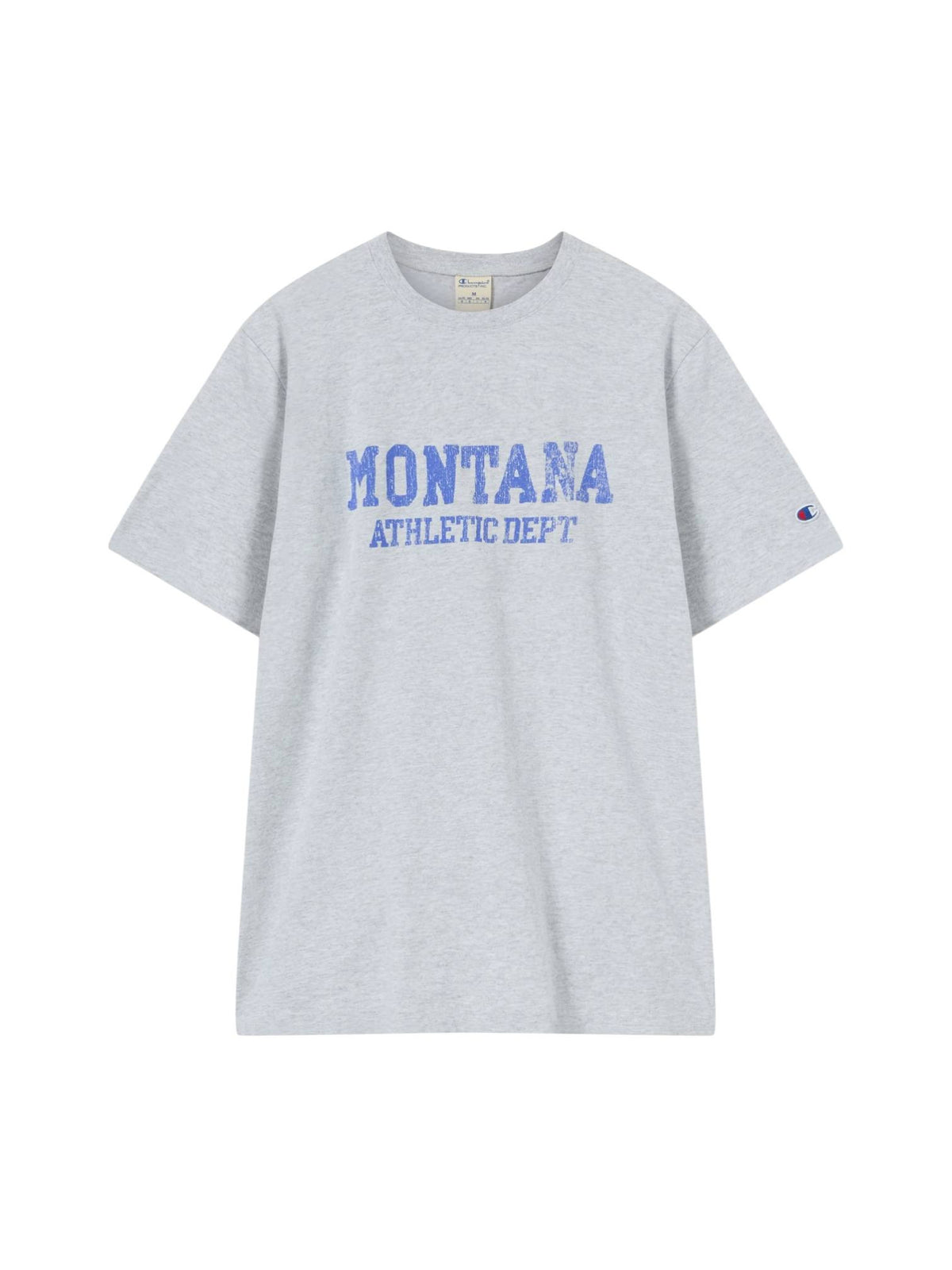 Champion Reverse weave S/S Crewneck T-shirt college effetto vintage - heather grey