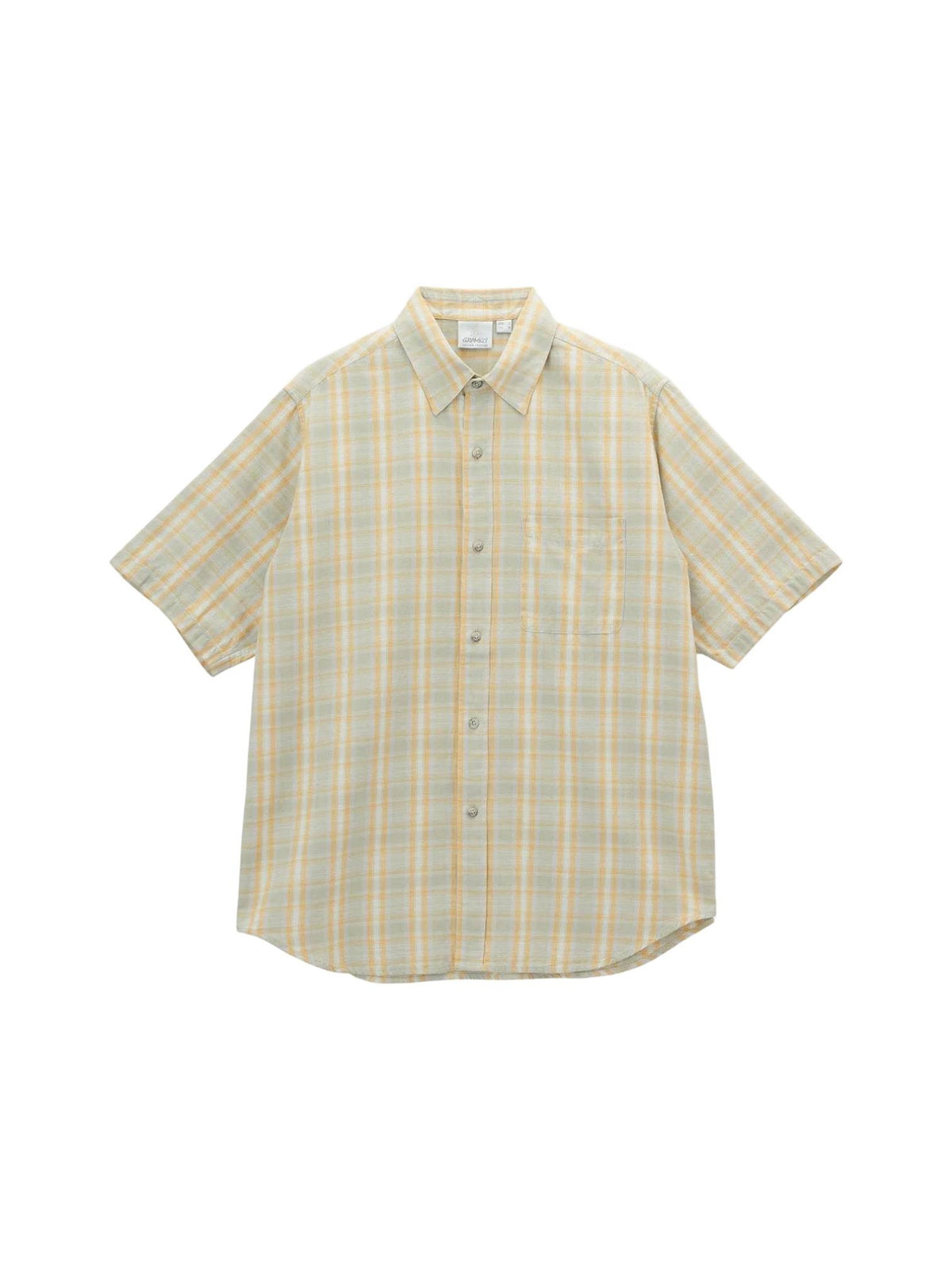 Gramicci Checkered ombre shirt camicione a quadri maniche corte - mustard