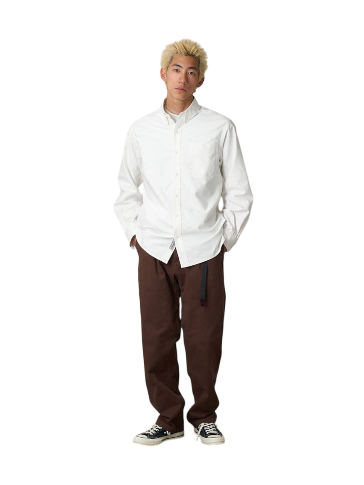 Gramicci Classic Oxford coolmax shirt camicione tecnico maniche lunghe - white