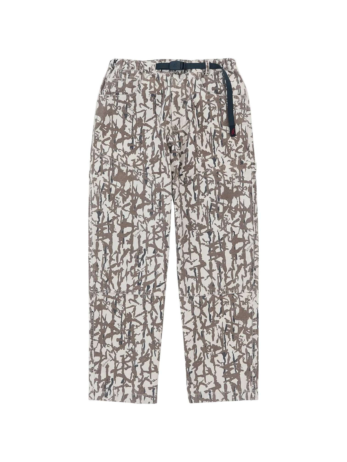Gramicci Taos pantaloni gamba dritta in canvas con cinturino incorporato - grey reed