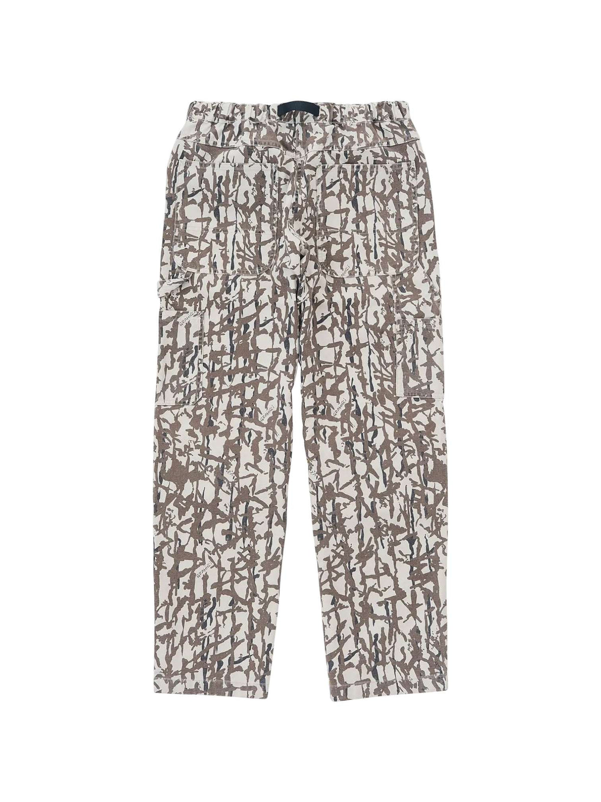 Gramicci Taos pantaloni gamba dritta in canvas con cinturino incorporato - grey reed