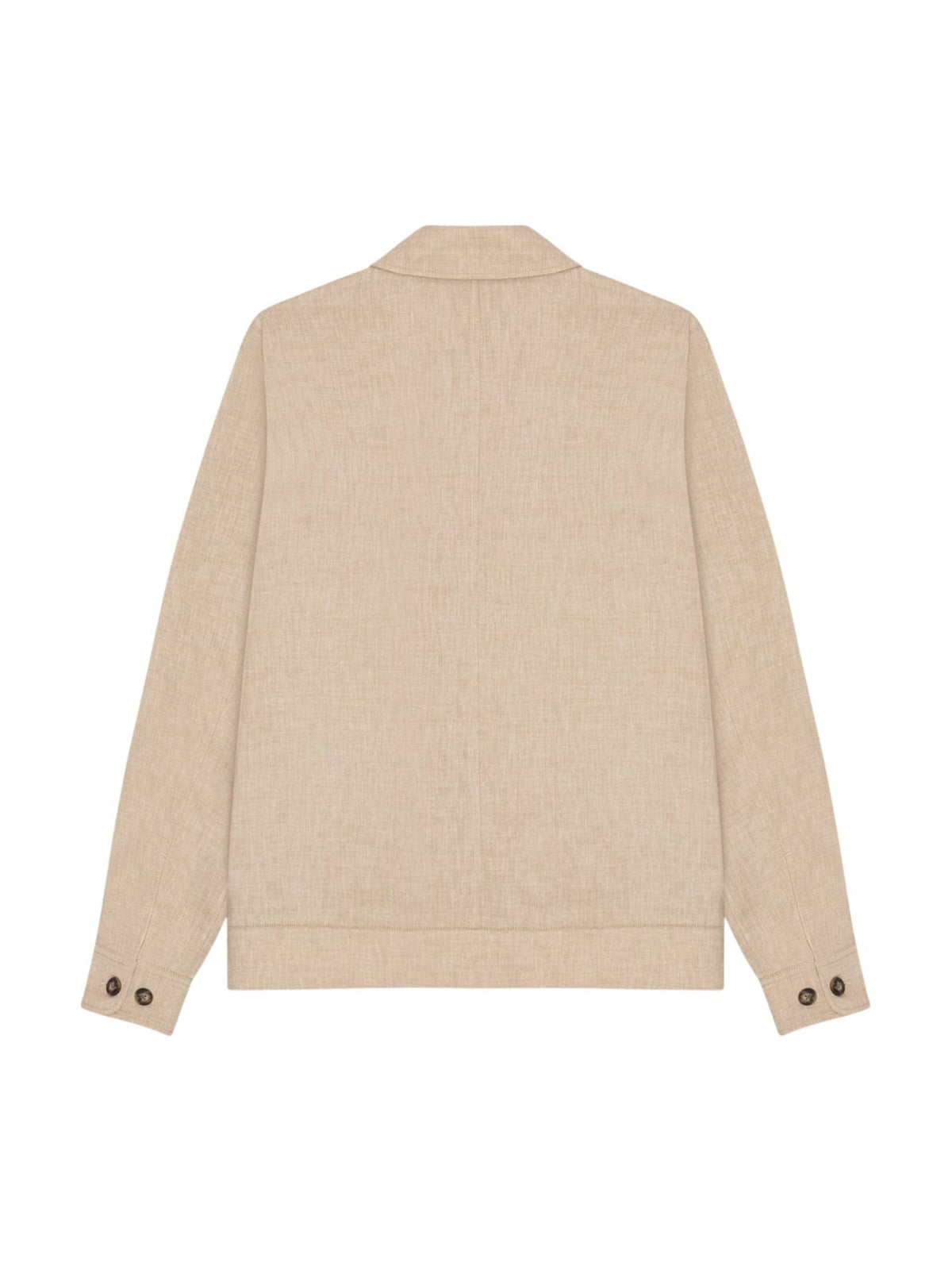 Les Deux Como Coach Slub Jacket giacca da uomo primaverile in misto lino - light sand