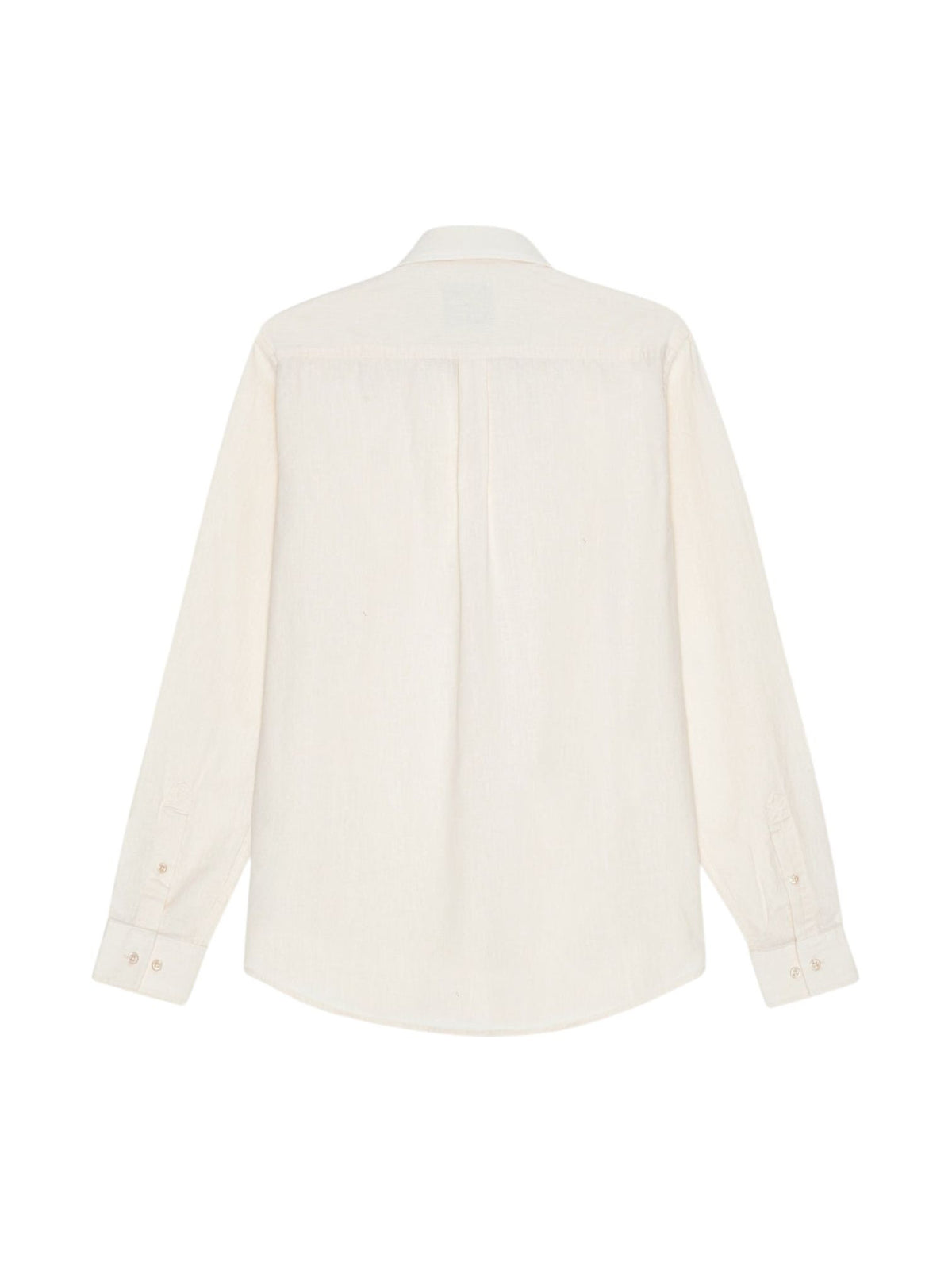 Les Deux Konrad Cotton Linen Shirt camicia in lino da uomo - egg white