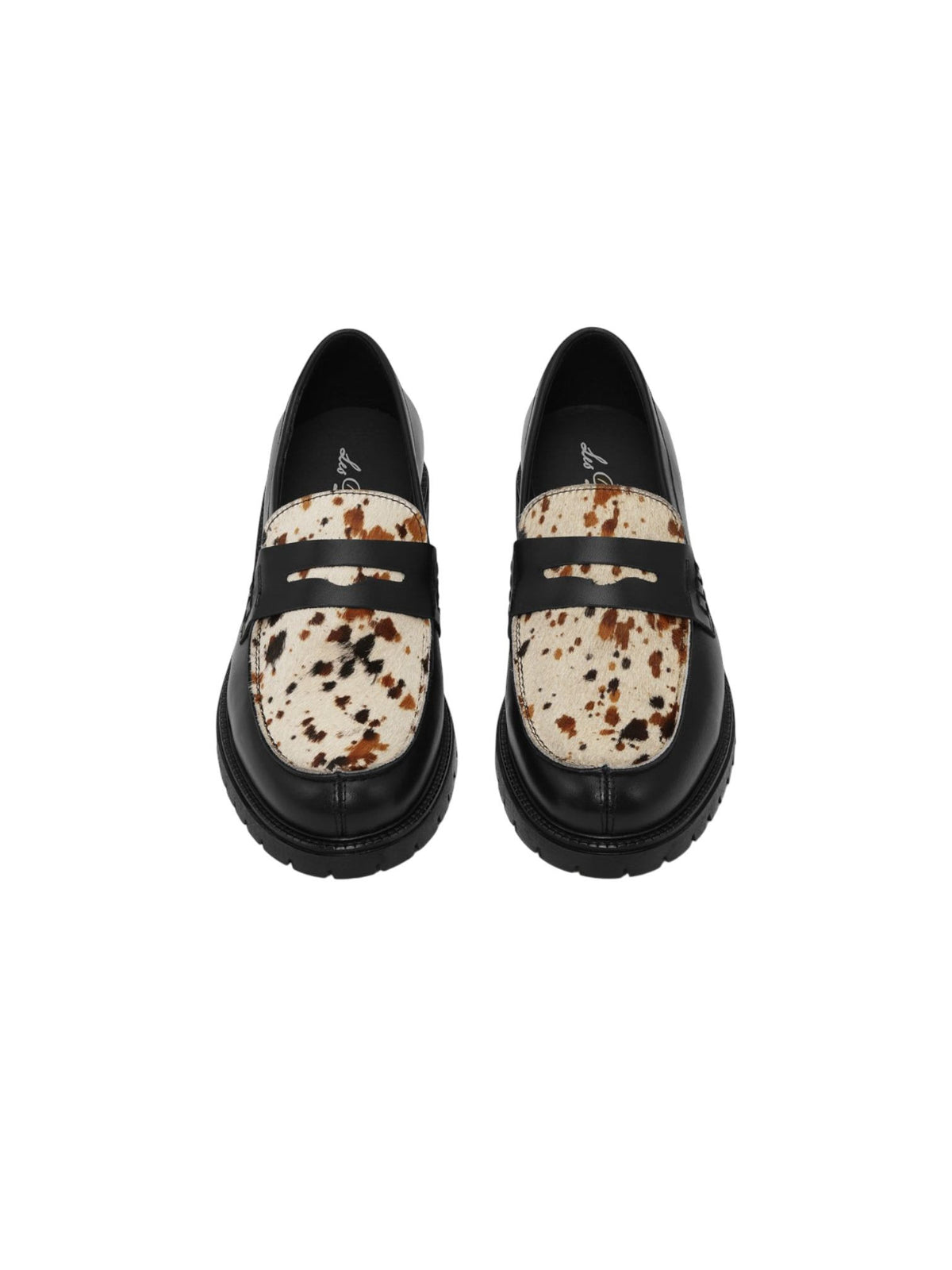 Les Deux Taylor AOP Loafer mocassini in pelle da uomo - black