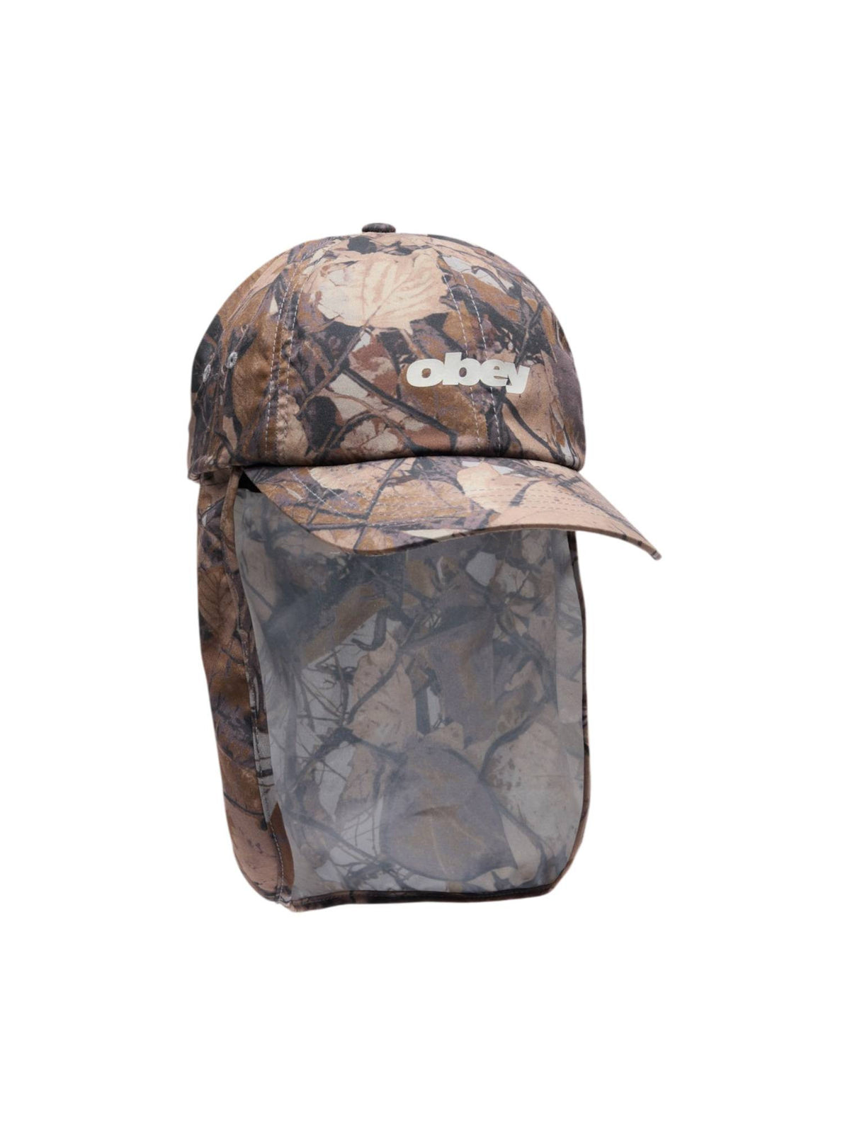 Obey sahara 6 panel trail cap cappellino con visiera e parasole - fence camo multi