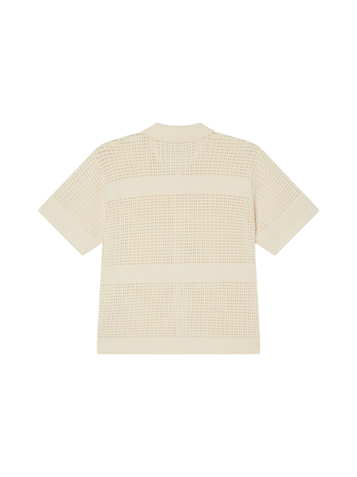 Obey Zach sweater shirt polo maniche corte in maglina con bottoni - umbleached